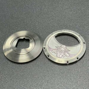 CNC Machining High Quality High Precision Titanium Carving Watch Bottom Cap