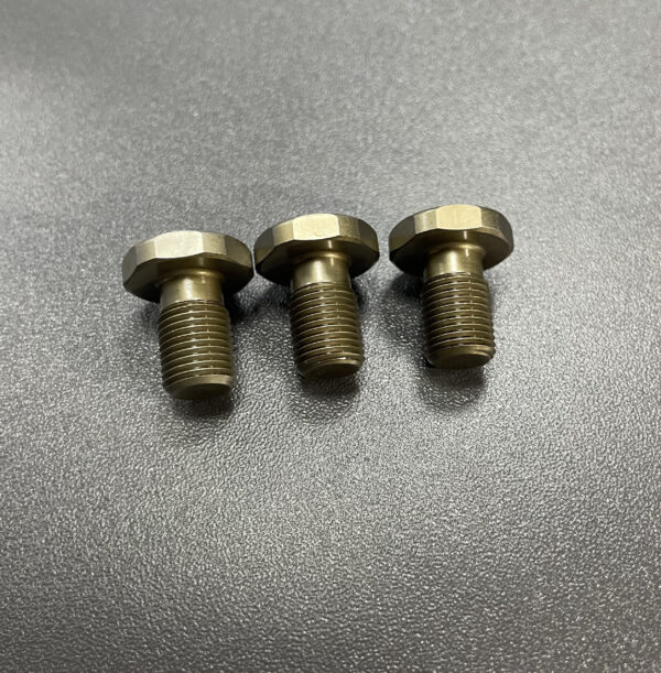 Hardened heat treated stainless steel short screws
