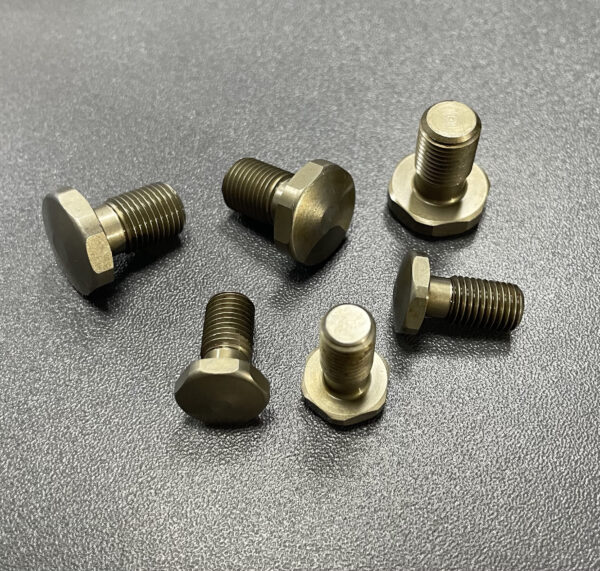 Hardened heat treated stainless steel short screws