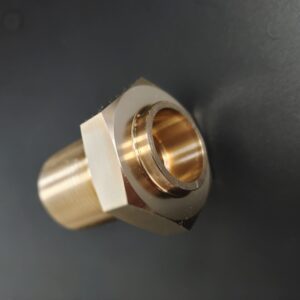 Custom brass CNC five-axis hex bolt parts