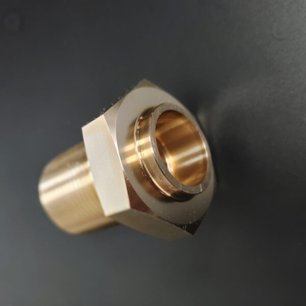 Custom brass CNC five-axis hex bolt parts