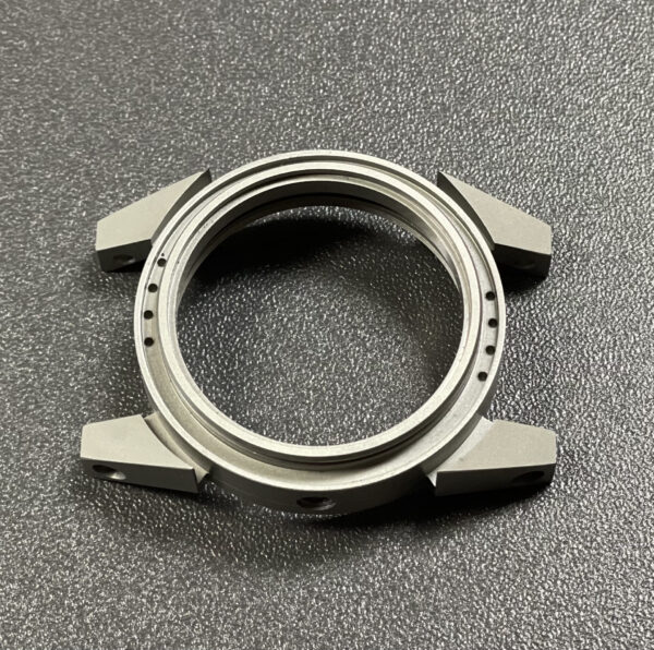 Sandblasted watch case